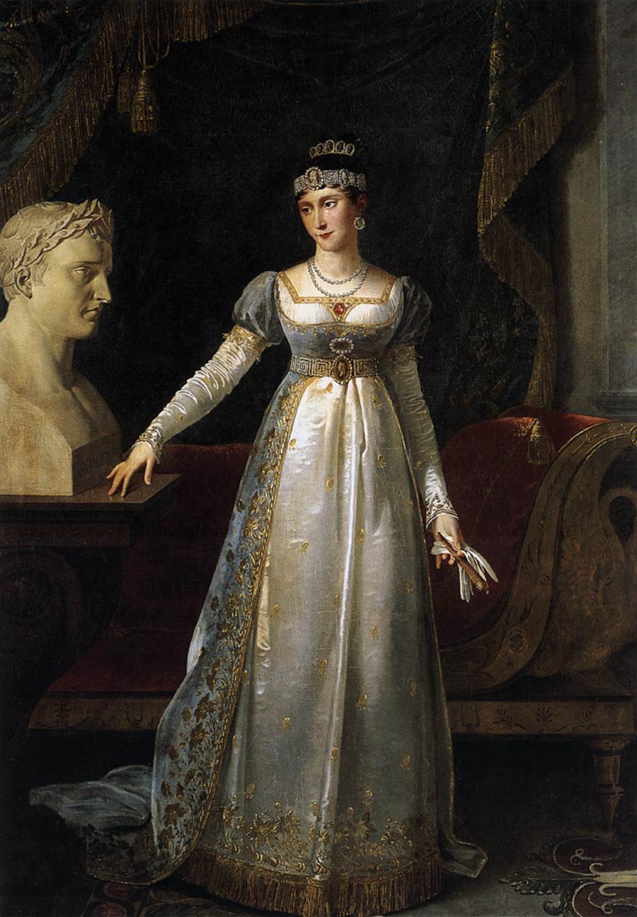 Princess Pauline Borghese, vintage artwork by Robert Lefèvre, 12x8" (A4) Poster