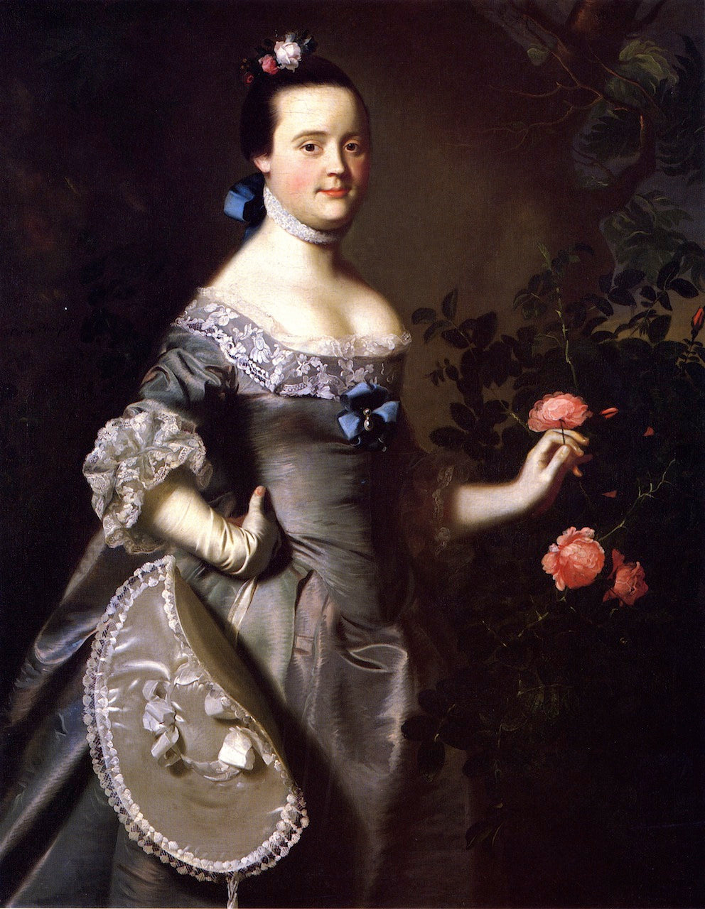 Hannah Loring, vintage artwork by John Singleton Copley, 12x8" (A4) Poster