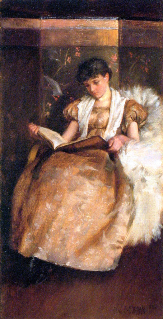 tist's Wife in an Interior, Paris by Charles Courtney Curran,A3(16x12")Poster
