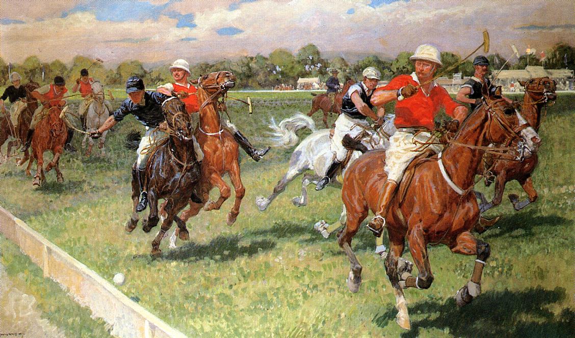 The Polo Game by Ludwig Koch,A3(16x12")Poster