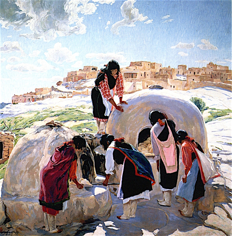 The Bakers, vintage artwork by Walter Ufer, 12x8" (A4) Poster