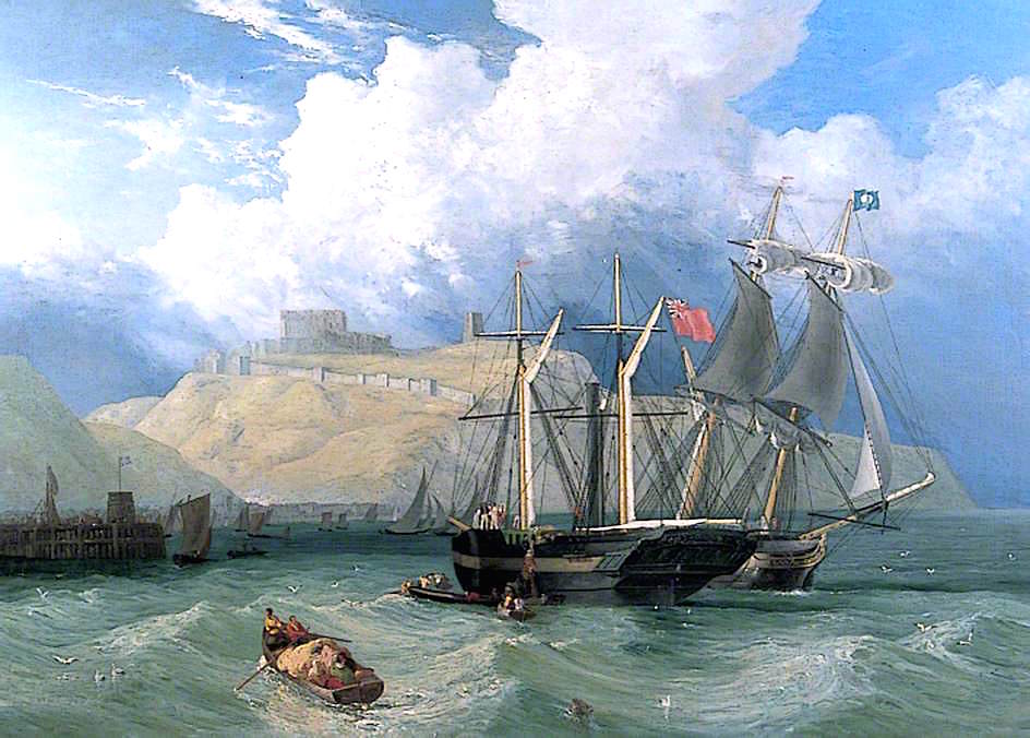 Off Dover, vintage artwork by John Wilson Carmichael, A3 (16x12") Poster Print