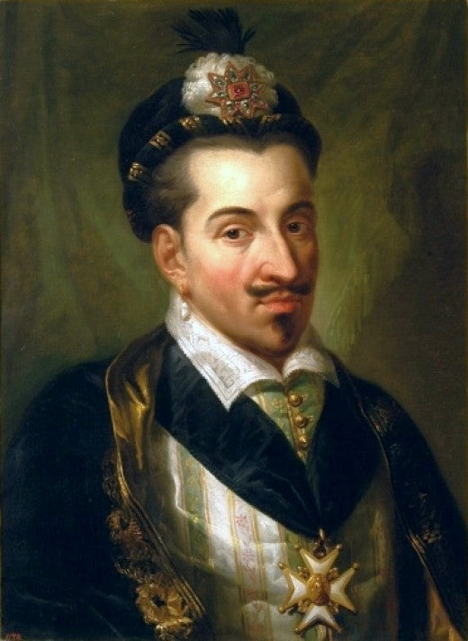Portrait of Henry Valois, vintage artwork by Marcello Bacciarelli, 12x8" (A4) Poster