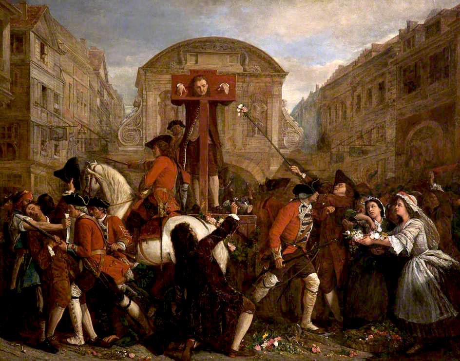 Daniel Defoe in the Pillory, vintage artwork by Eyre Crowe, 12x8" (A4) Poster