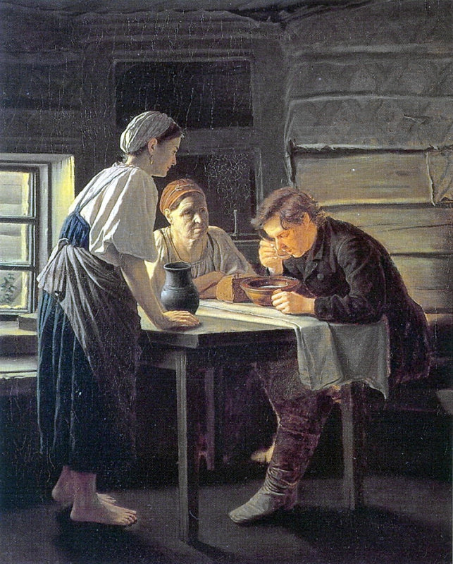 The Guest, vintage artwork by Vasily Grigoryevich Perov, 12x8" (A4) Poster