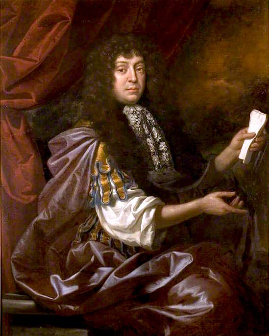 Sir William Temple, vintage artwork by John Closterman, 12x8" (A4) Poster