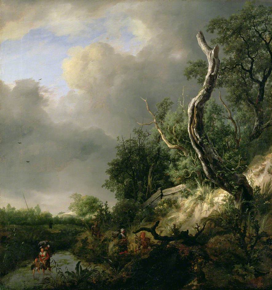 Dunes near Haalem, vintage artwork by Jacob van Ruisdael, 12x8" (A4) Poster