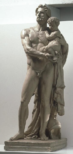 Hector with his Son Astyanax, vintage artwork by Jean-Baptiste Carpeaux, 12x8" (A4) Poster