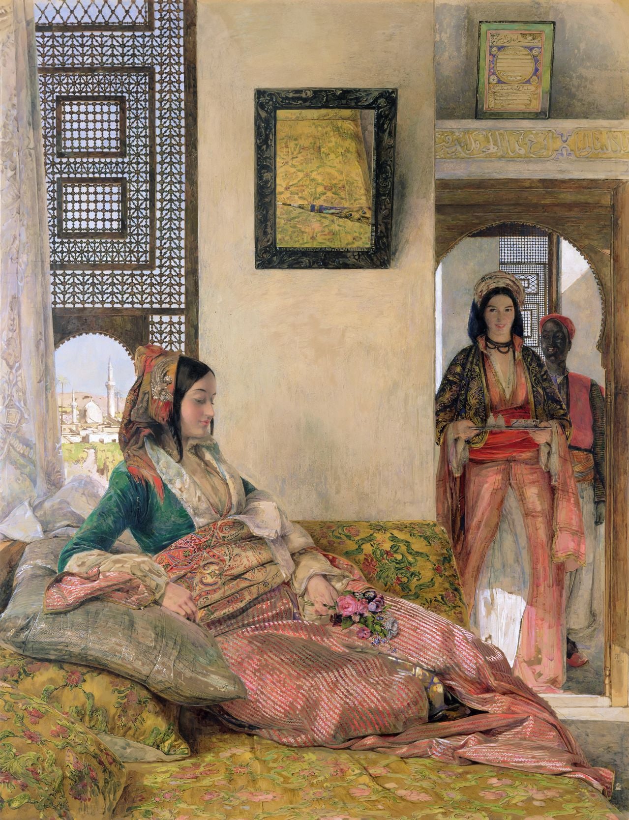 An Armenian Lady in Cairo, vintage artwork by John Frederick Lewis, RA, A3 (16x12") Poster Print