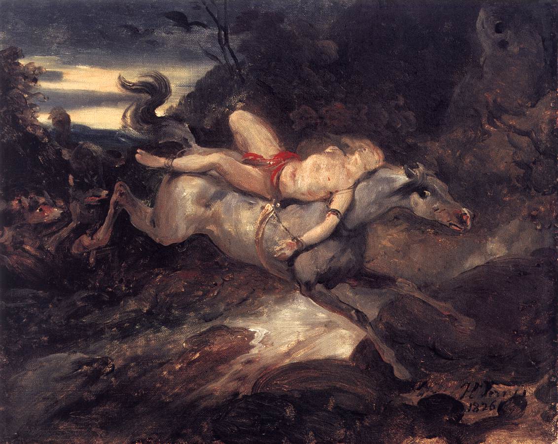 Mazeppa, vintage artwork by Horace Vernet, A3 (16x12") Poster Print