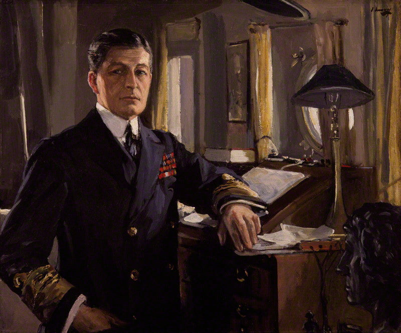 David Beatty, 1st Earl Beatty, vintage artwork by Sir John Lavery, R.A., 12x8" (A4) Poster