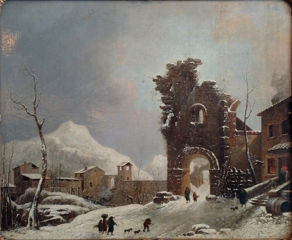 Ruins of the Gates of Veroli (small version), vintage artwork by Cesar Van Loo, 12x8" (A4) Poster