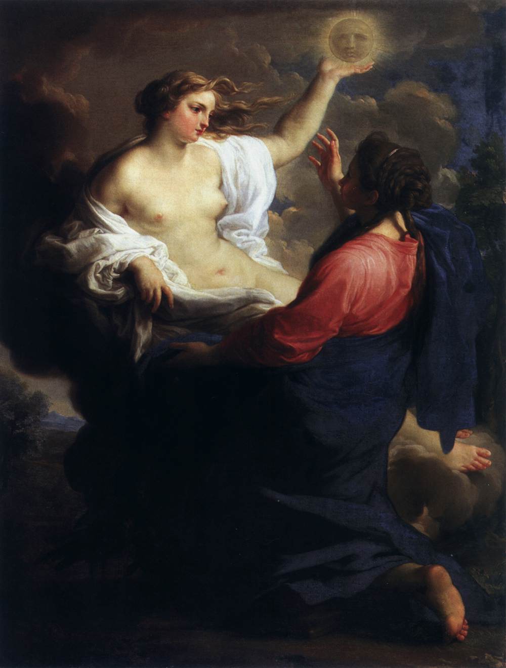 Allegory of Mercy and Truth (first version), vintage artwork by Pompeo Batoni, 12x8" (A4) Poster