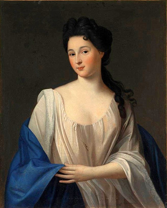 Portrait of Adrienne Lecouvreur, vintage artwork by Nicolas Colombel, 12x8" (A4) Poster