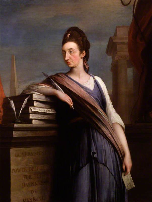 Catharine Macaulay, nee Sawbridge, vintage artwork by Robert Edge Pine, 12x8" (A4) Poster