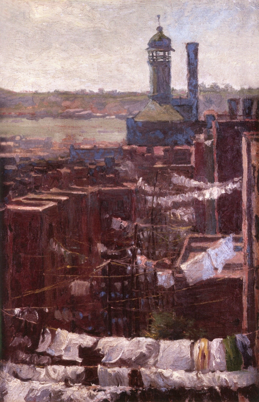 Hudson River View, vintage artwork by Julian Onderdonk, 12x8" (A4) Poster