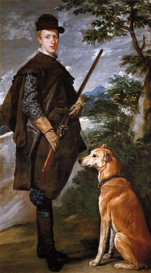 Cardinal Infante Don Fernando as a Hunter, vintage artwork by Diego Velázquez, 12x8" (A4) Poster