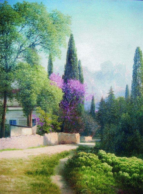 Spring in Crimea, vintage artwork by Gavriil Kondratenko, 12x8" (A4) Poster