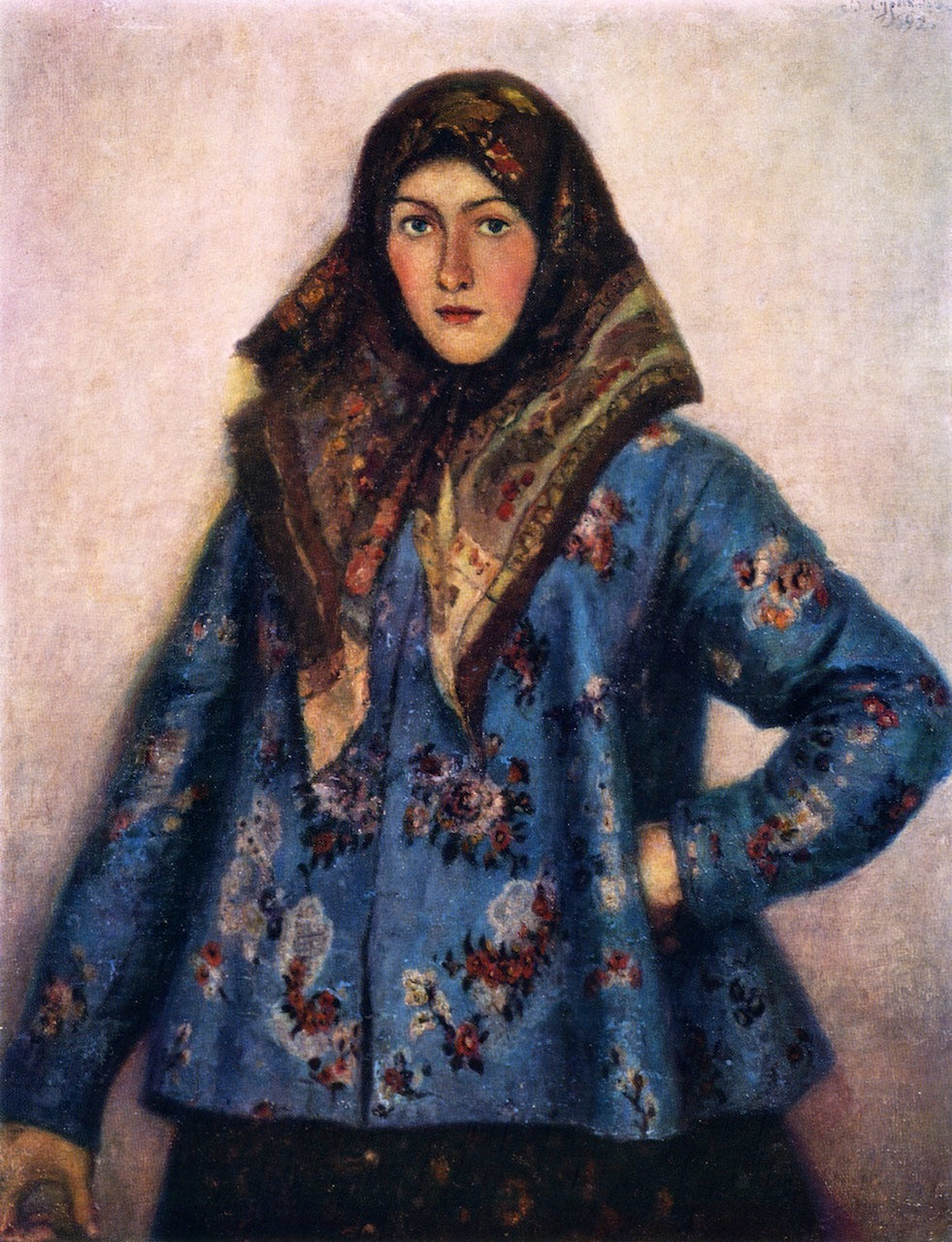 Cossack Girl, vintage artwork by Vasili Ivanovich Surikov, 12x8" (A4) Poster