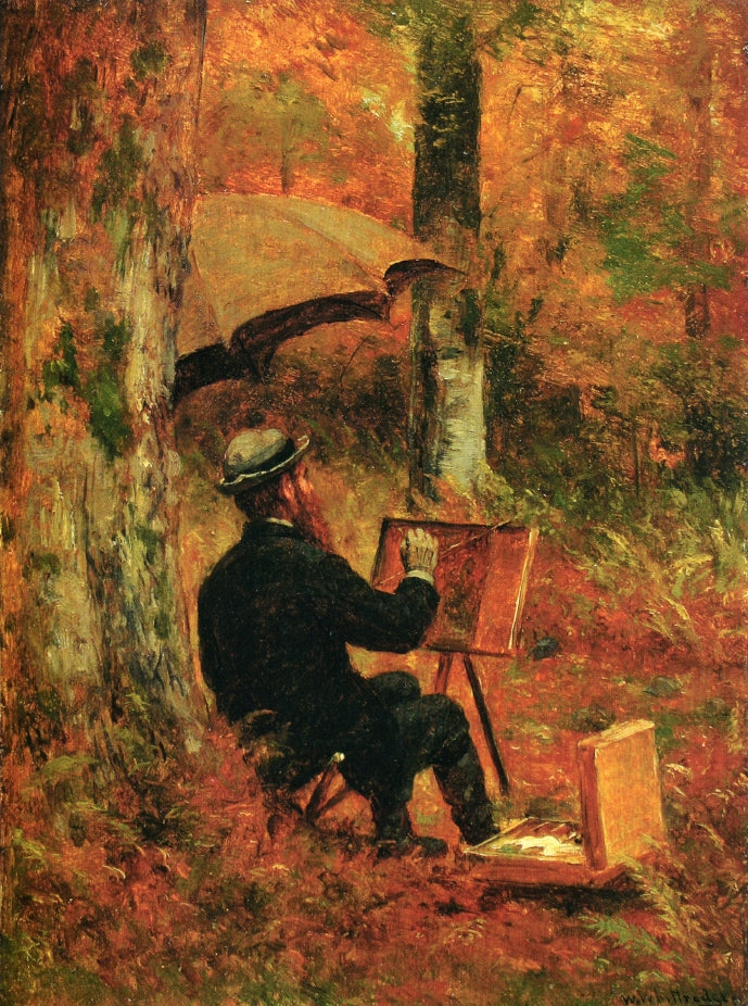 An Artist at His Easel, vintage artwork by Thomas Worthington Whittredge, A3 (16x12") Poster Print