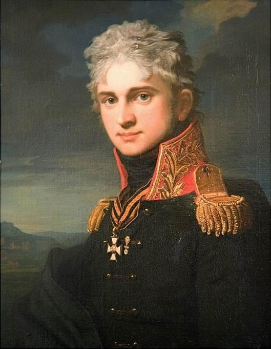 Portrait of Count Pavel Stroganoff, vintage artwork by Jean Laurent Mosnier, 12x8" (A4) Poster