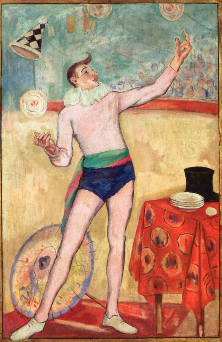 Juggler, vintage artwork by Samuel Halpert, 12x8" (A4) Poster