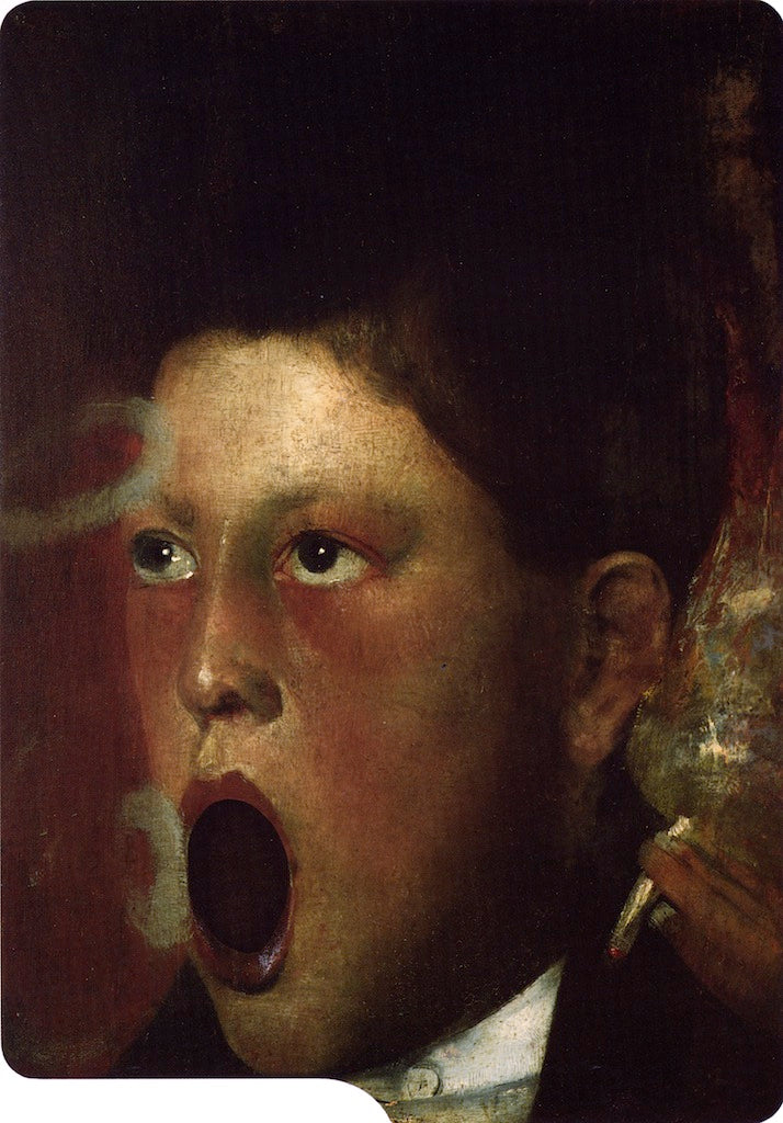 Boy Smoking, vintage artwork by Joseph Decker, 12x8" (A4) Poster
