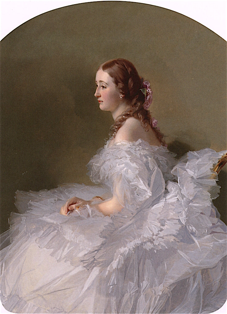 Lydia Schabelsky, Baroness Staël von Holstein, vintage artwork by Franz Xavier Winterhalter, A3 (16x12") Poster Print