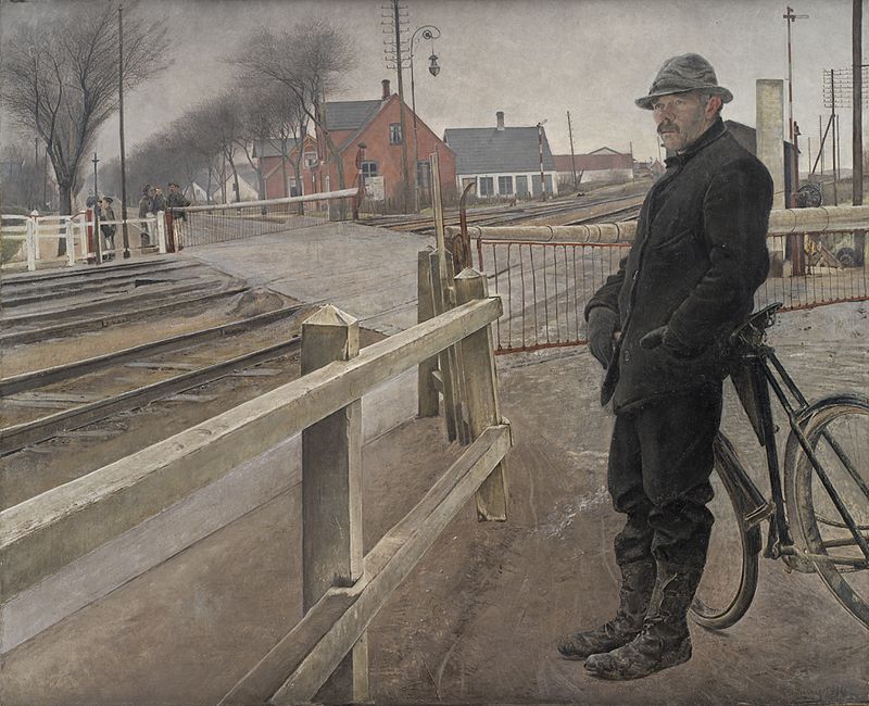 Crossing by Roskilde Highway by Lauritz Andersen (L.A.) Ring,A3(16x12")Poster