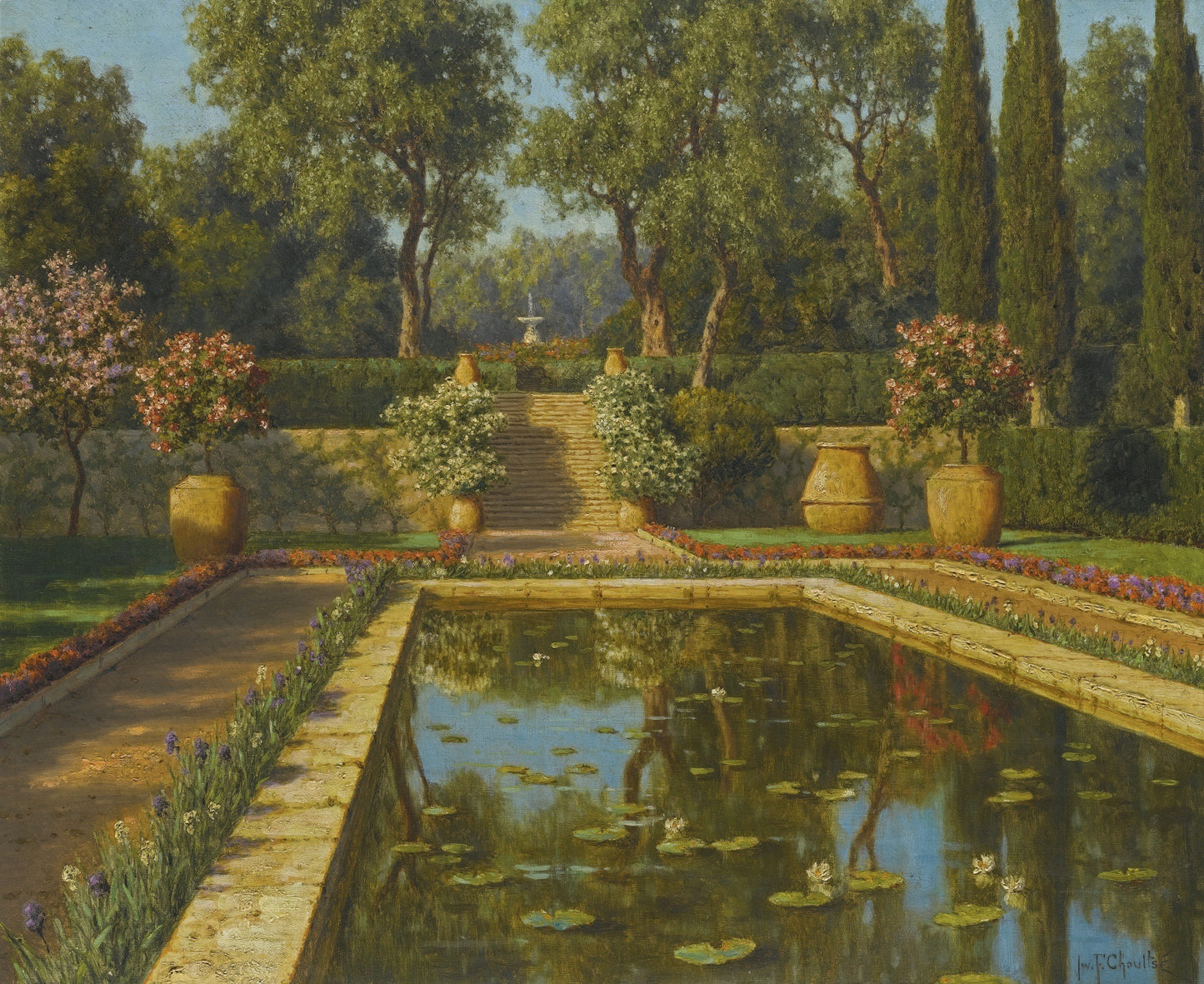 Jardin Fleuri, Nice by Ivan Fedorovich Choultse,16x12(A3) Poster