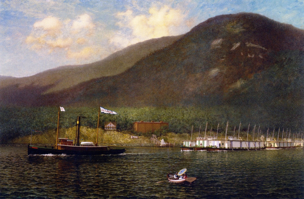 Cheney Towing Barges Past Bear Mountain by James Gale Tyler,A3(16x12")Poster