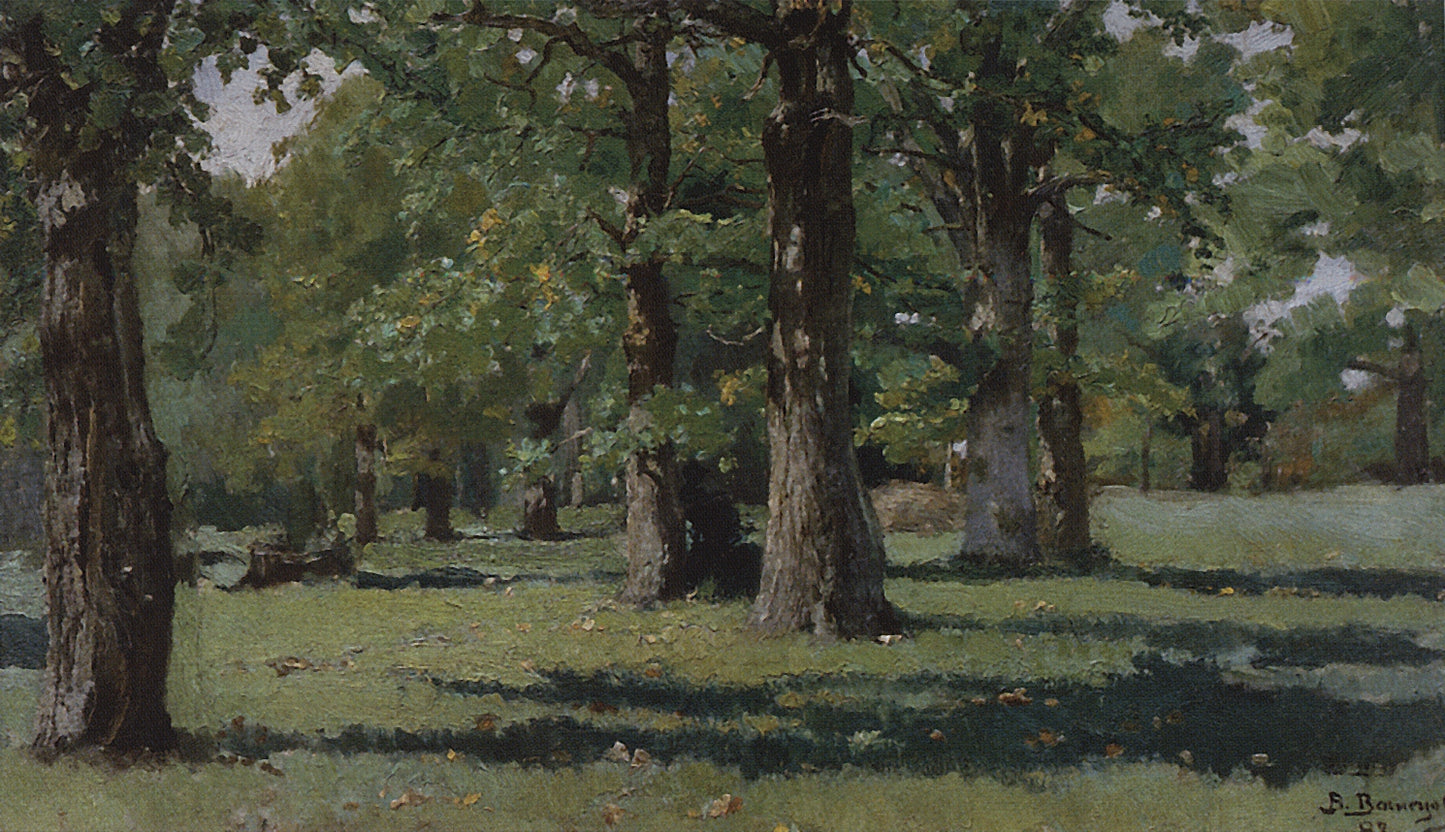 Oak Trees in Abramtsevo, vintage artwork by Viktor Mikhaylovich Vasnetsov, 12x8" (A4) Poster