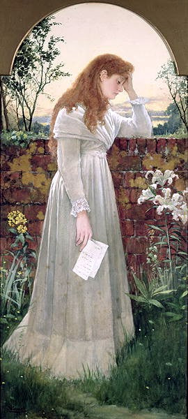 Silent Sorrow, vintage artwork by Walter Langley, R. I., 12x8" (A4) Poster