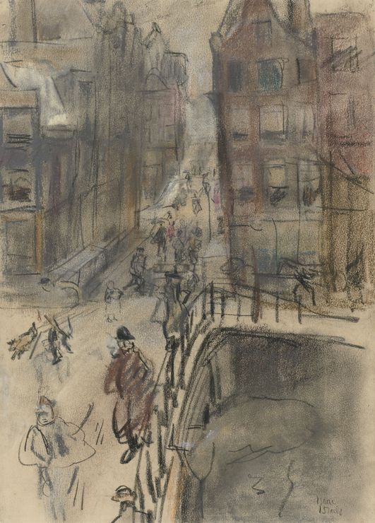 Amsterdam cityscape by Isaac Israels,A3(16x12")Poster