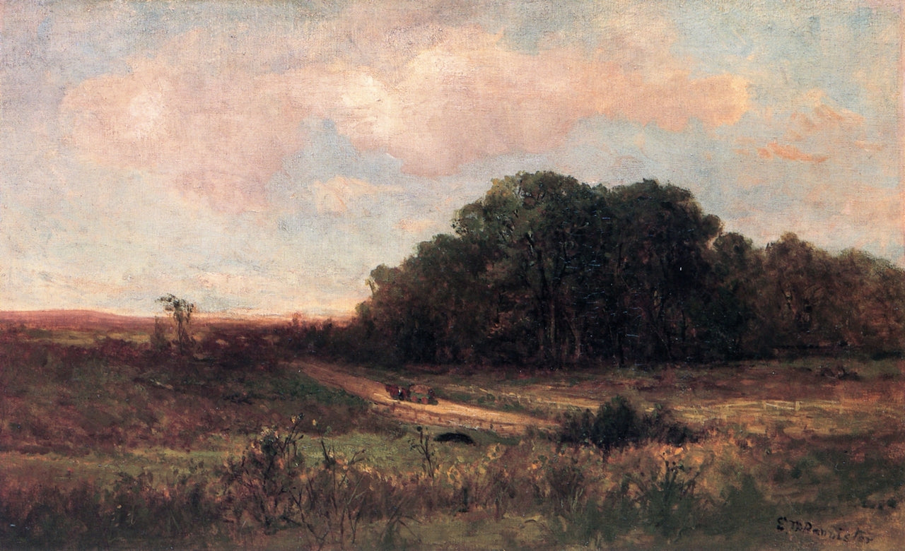 Sunny Landscape, vintage artwork by Edward Mitchell Bannister, 12x8" (A4) Poster