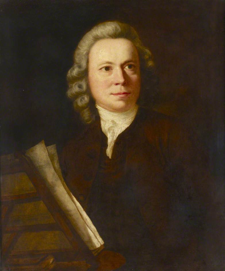 Called 'Johann Christoph Pepusch', vintage artwork by Sir Joshua Reynolds, 12x8" (A4) Poster