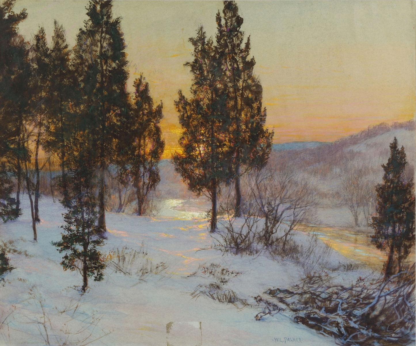 Hill and Valley by Walter Launt Palmer,A3(16x12")Poster