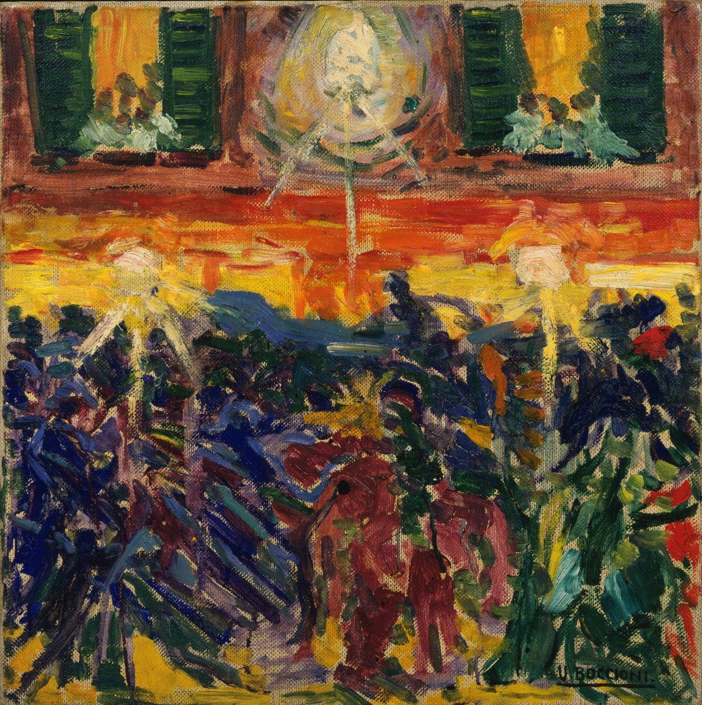 The Riot by Umberto Boccioni,16x12(A3) Poster