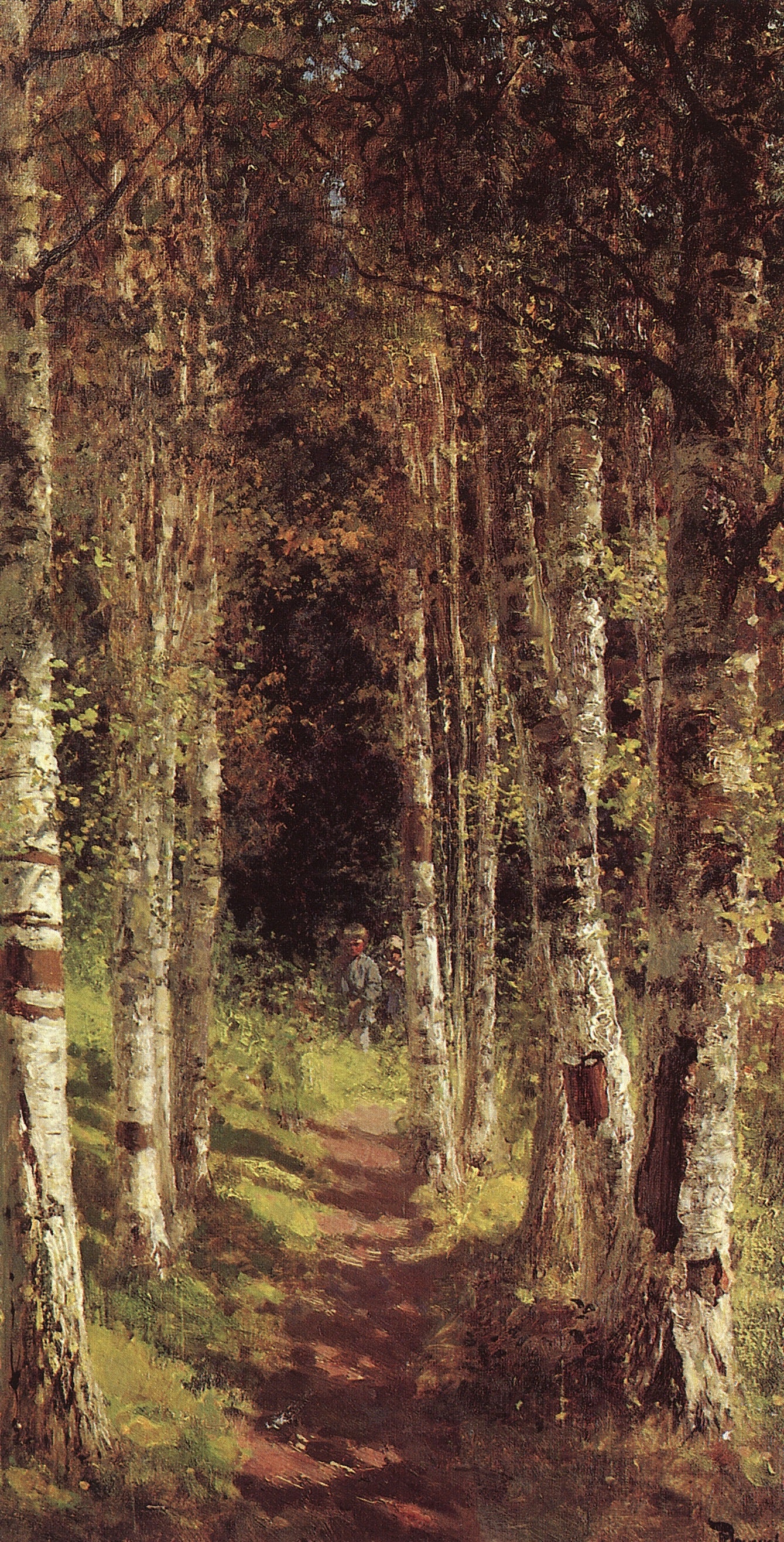 Birch Alley in Abramtsevo, vintage artwork by Vasily Polenov, 12x8" (A4) Poster