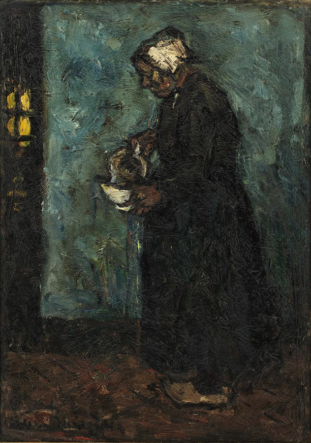 Pouring milk, vintage artwork by Suze Robertson, 12x8" (A4) Poster