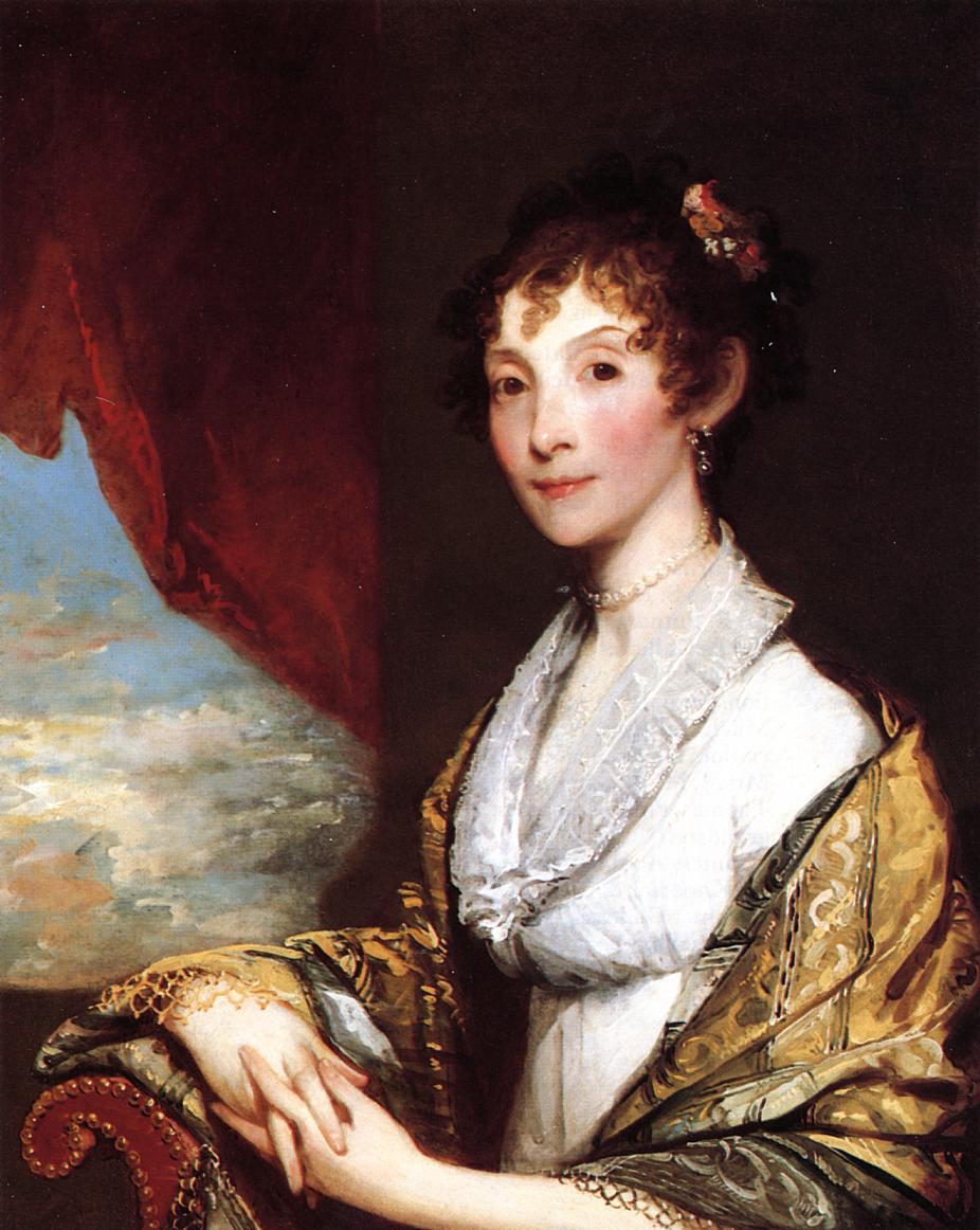 Ann Brewster Stow, vintage artwork by Gilbert Stuart, 12x8" (A4) Poster
