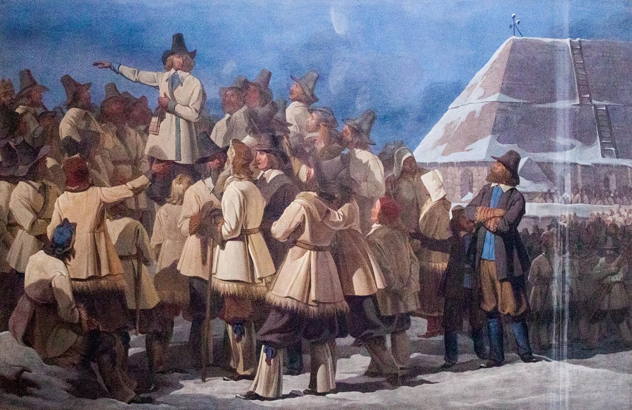 Speech of Gustav Vasa to the Dala people, vintage artwork by Johan Gustaf Sandberg, 12x8" (A4) Poster