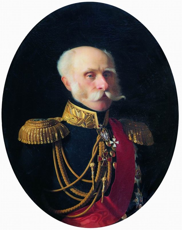 Portrait of General Litke, vintage artwork by Sergei Zaryanko, A3 (16x12") Poster Print