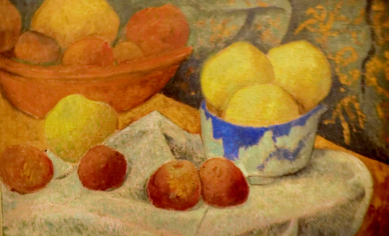Apples and Blue Bowl, vintage artwork by Paul Serusier, 12x8" (A4) Poster