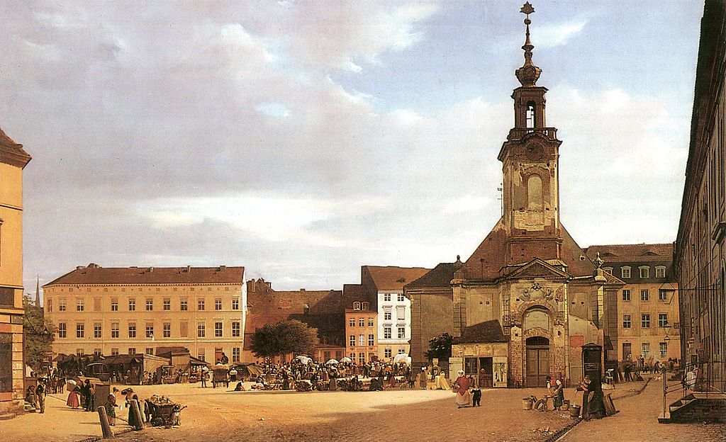 Spittalmarkt, vintage artwork by Eduard Gaertner, A3 (16x12") Poster Print
