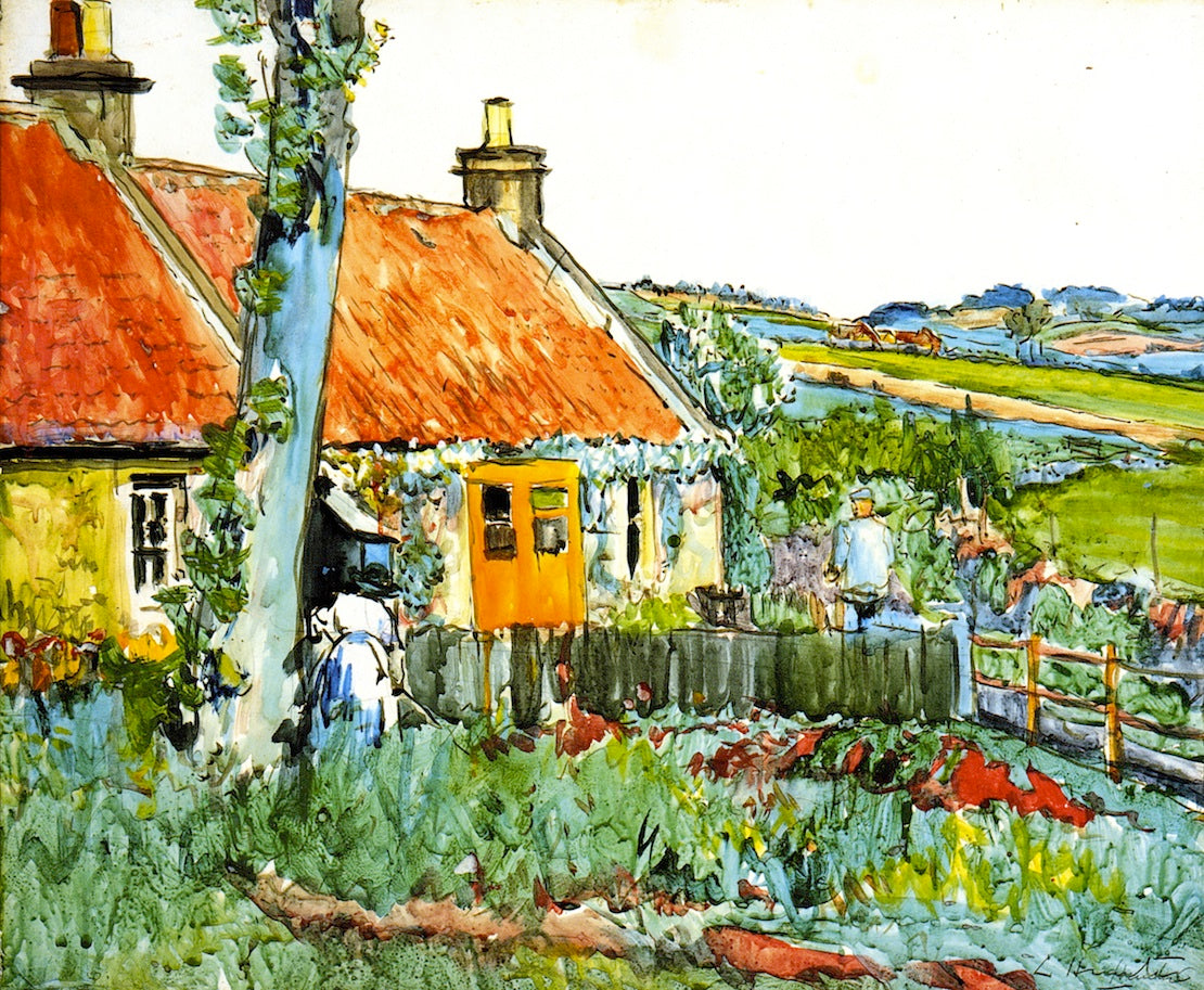 Cottage, near Largo by George Leslie Hunter,16x12(A3) Poster