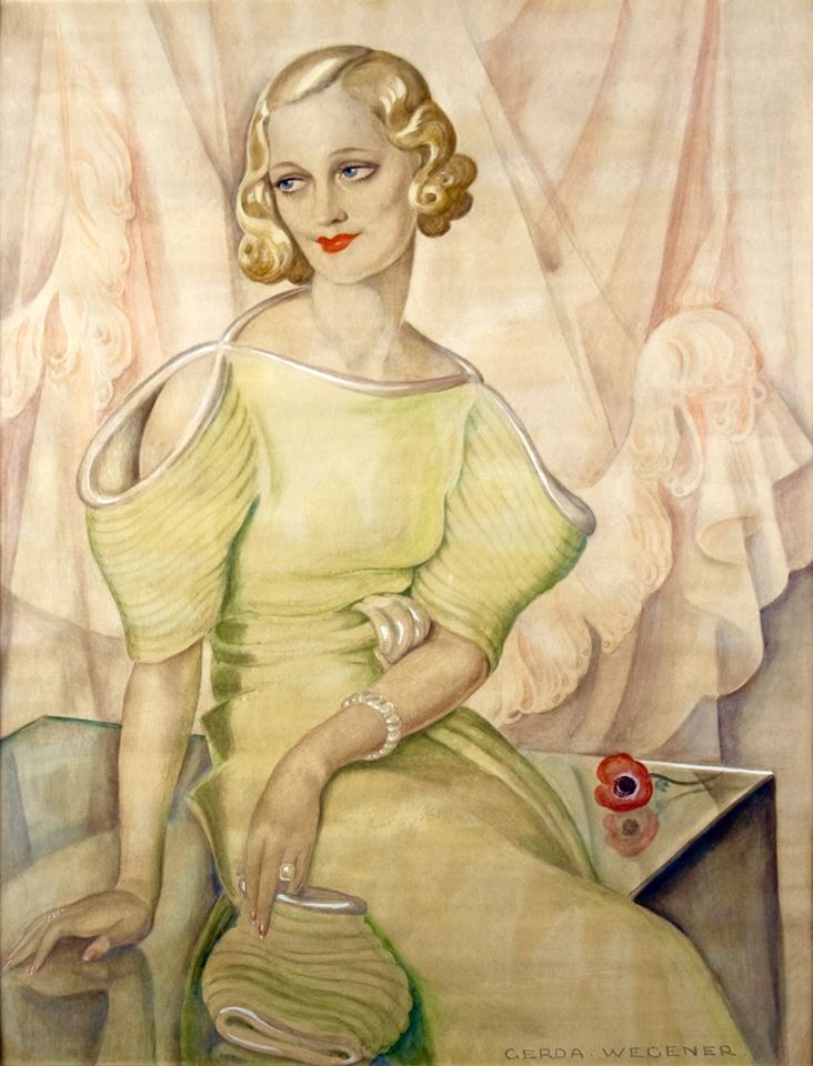 Eva Heramb, vintage artwork by Gerda Wegener, 12x8" (A4) Poster