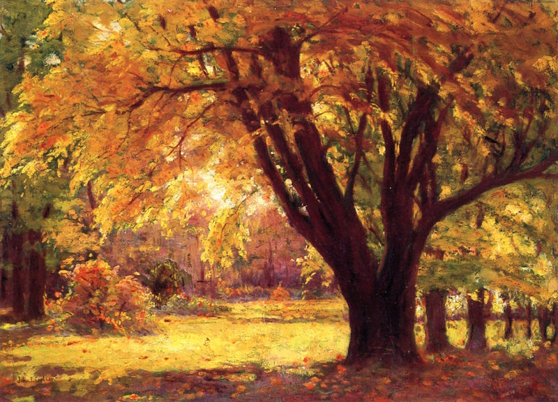 Autumn Sunlight, vintage artwork by John F. Carlson, 12x8" (A4) Poster
