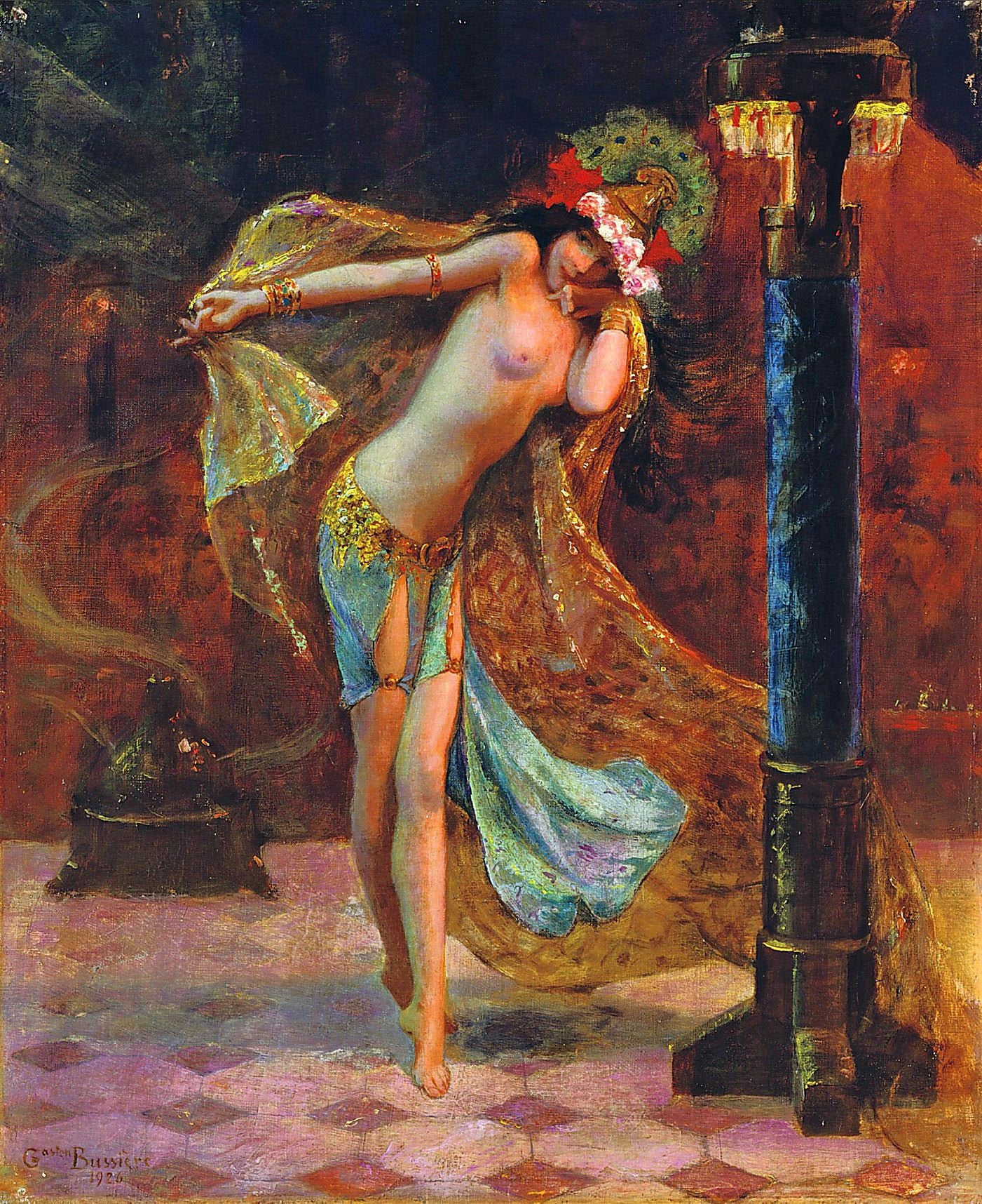 Salome, vintage artwork by Gaston Bussiere, 12x8" (A4) Poster