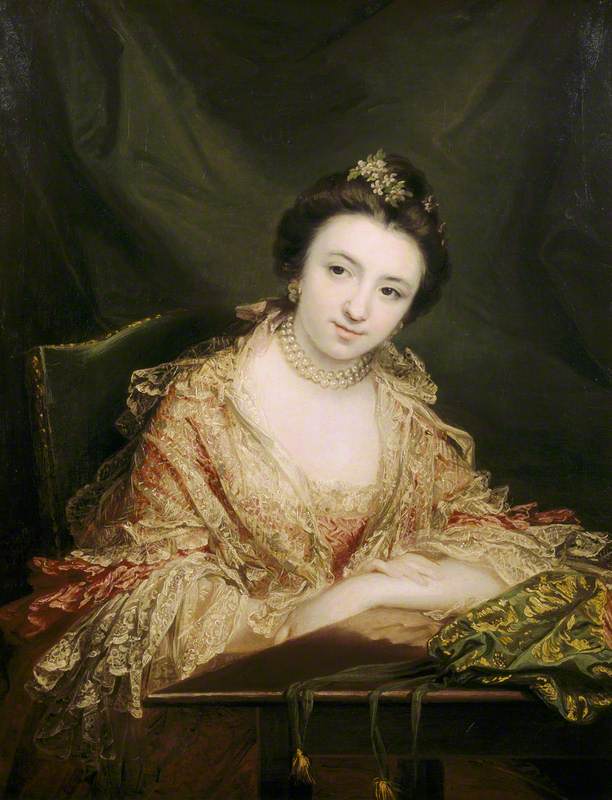 The Honourable Harriet Molesworth, vintage artwork by Francis Cotes, R.A., 12x8" (A4) Poster